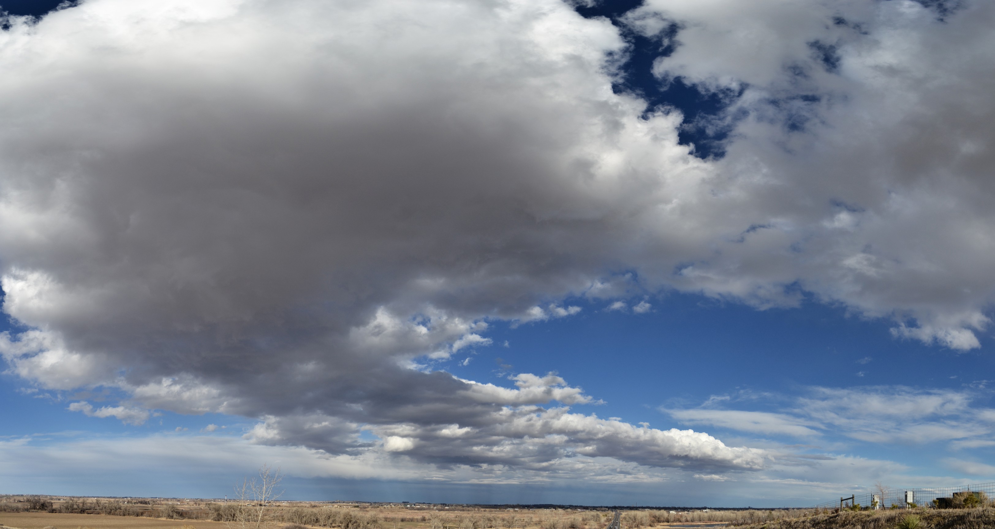 Panoramic Darker Stratus Clouds in the Late Afternoon, 20130321 Stratus Colorado Cloud