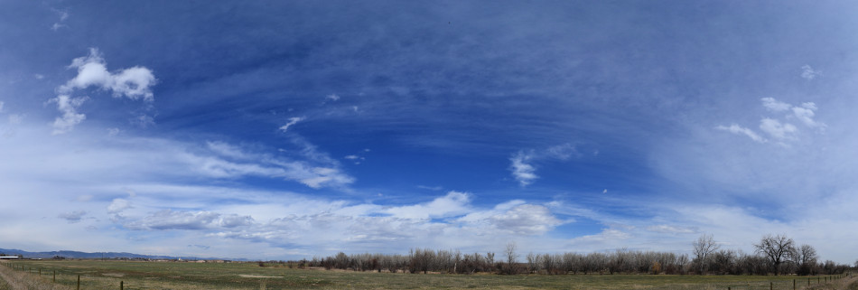 A Variety of Afternoon Springtime Clouds, Panoramic